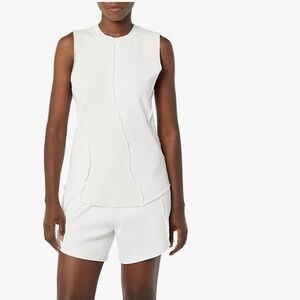 rare/self All-Gender Pieced Mixed Knit Tank Top